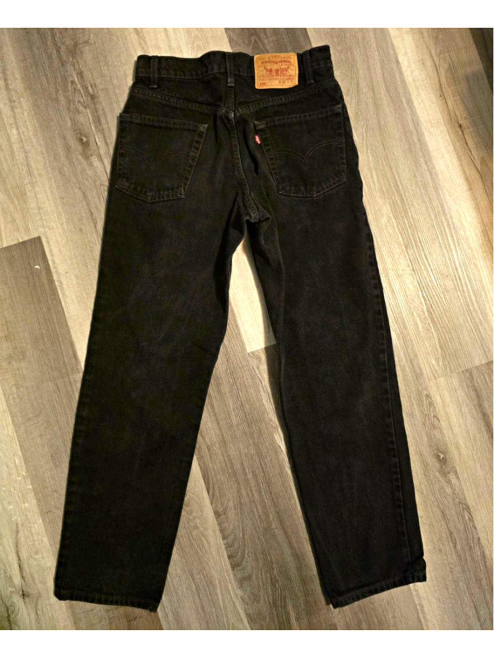 Vintage 1999 Levi's 550 Black Relaxed Fit Tapered Jeans 30x30 Made In Canada 90s